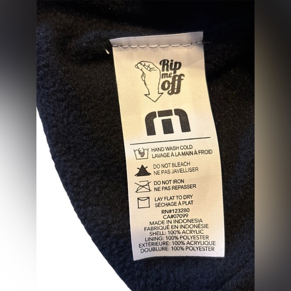 Travis Mathew Doggy Paddle Cuffed Knit Beanie with PomPom - Picture 3 of 3